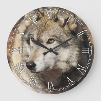 Relógio de Parede Decorativa ao Lobo cinza