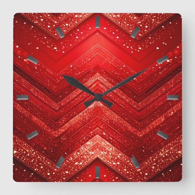 Relógio de Parede Desortiva Vermelha (Frente)