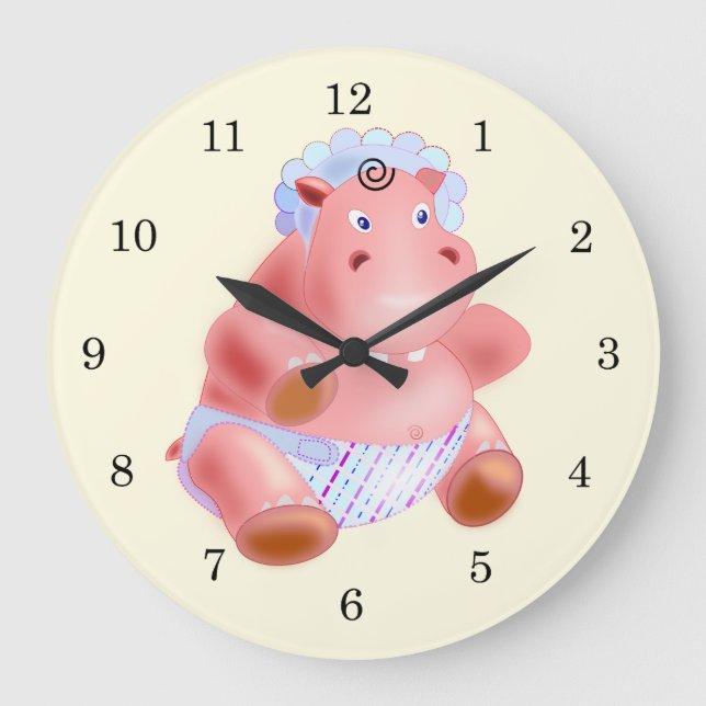 Relógio de Parede do Bebê Feliz - Personalizável (Frente)