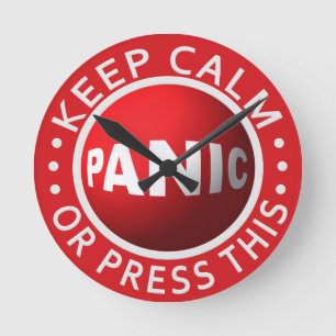 Relógio de parede do Botão de Pânico