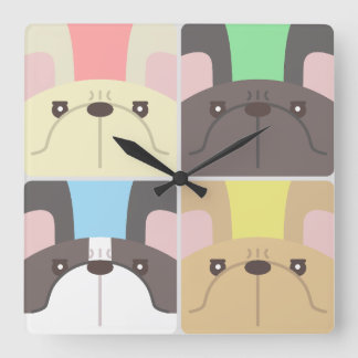 Relógio de Parede do Buldogue Francês