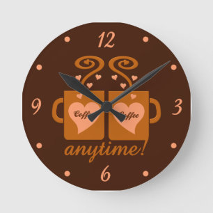 Relógio de parede do Café Anytime