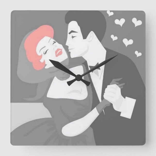 Relógio de Parede do Casal Retroativo (Frente)