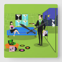 Relógio de Parede do Casal Urbano Retroativo