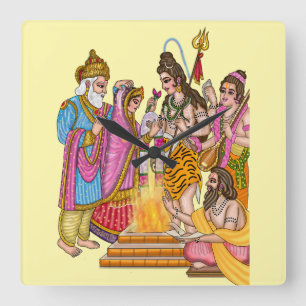 Relógio de Parede do Casamento de Shiva Parvati
