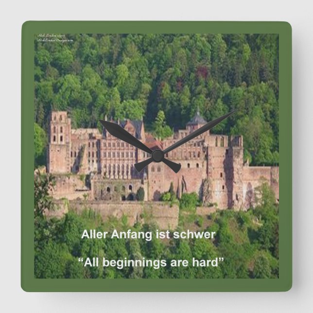 Relógio de Parede do Castelo de Heidelberg e Ditad (Frente)