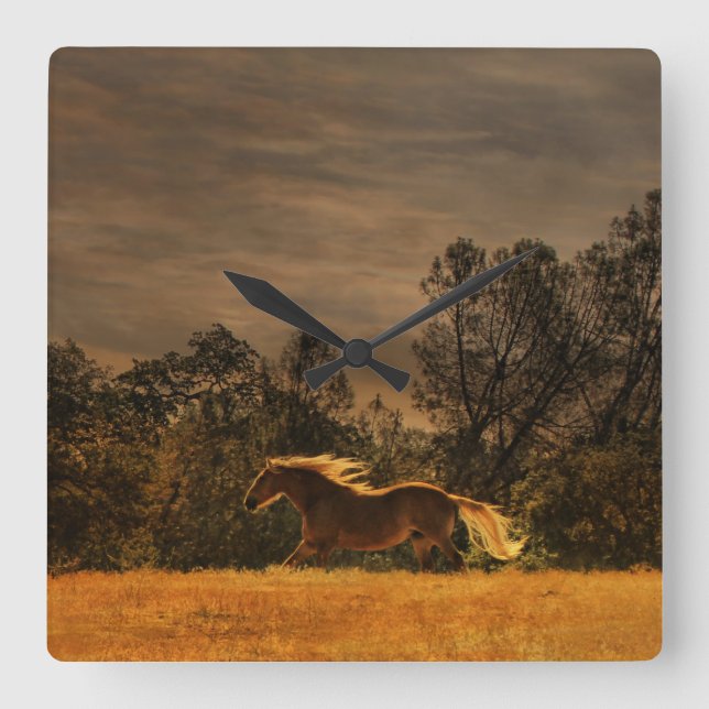 Relógio de Parede do Cavalo Bonito (Frente)