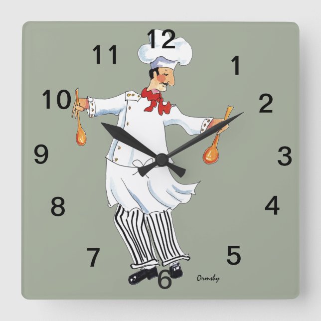 Relógio de Parede do Chef (Frente)