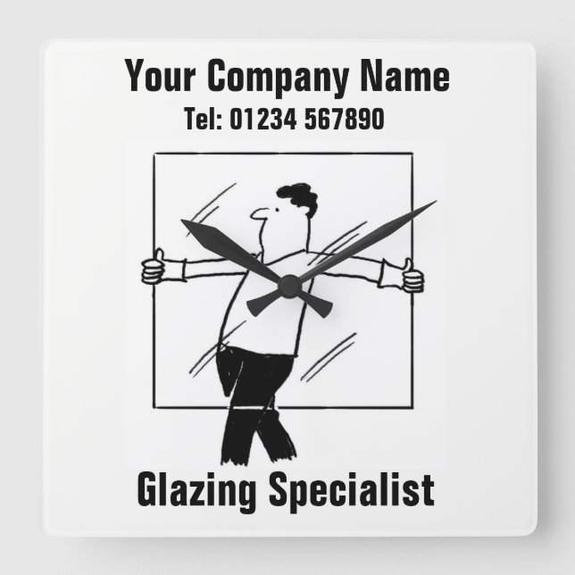 Relógio de Parede do Escritório de Vidro e Vidro (Frente)