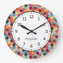 Relógio de Parede do Hexágono Geométrico do Monogr