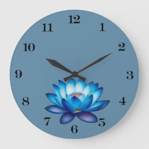 Relógio de Parede do Lotus Azul