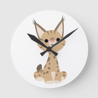 Relógio de Parede do Lynx de Cartoon Bonito
