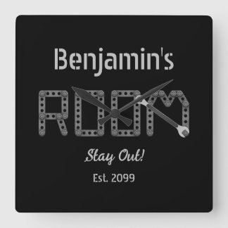 Relógio de Parede do Menino de Manly Teen Rugged