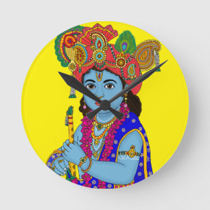 Relógio de Parede do Menino Krishna