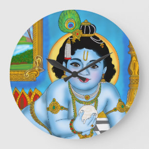 Relógio de Parede do Menino Krishna