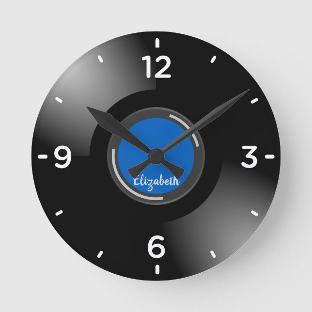 Relógio de Parede do Monograma com Registro de Mús (Frente)