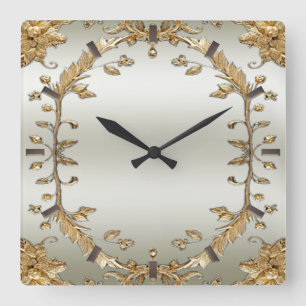 Relógio de Parede do Ornamentado do ouro