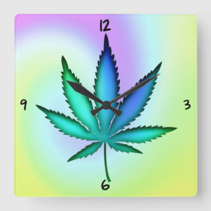 Relógio de Parede do Rainbow Love Square