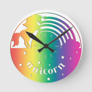 Relógio de Parede do Rainbow Unicorn