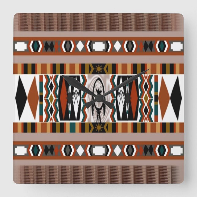 Relógio de Parede do Sonhador Americano Nativo (Frente)