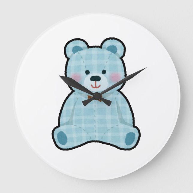 Relógio de parede do ursinho Teddy estético fofo � (Frente)