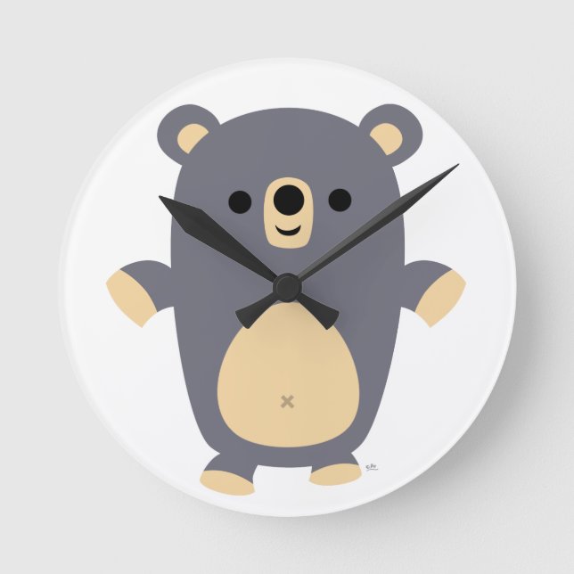 Relógio de Parede do Urso Azul (Frente)