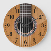 Relógio de Parede do Violão Acústico