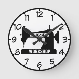 Relógio de Parede do Workshop de Costura ou Artesa