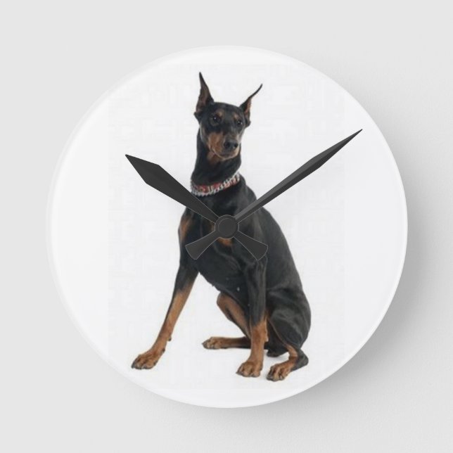 RELÓGIO DE PAREDE "DOBERMAN PINSCHER" (Frente)