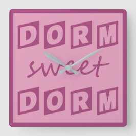 Relógio de parede "Dorm Sweet Dorm"