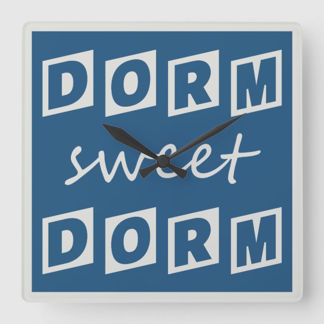 Relógio de parede "Dorm Sweet Dorm" (Frente)