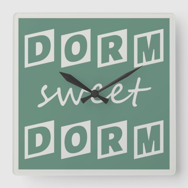Relógio de parede "Dorm Sweet Dorm" (Frente)