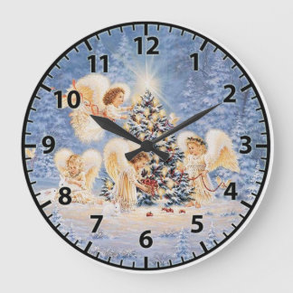 Relógio de Parede dos Anjos de Natal