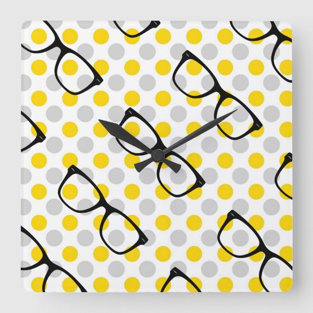 Relógio de Parede dos Óculos de hipster (Frente)