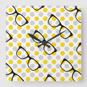 Relógio de Parede dos Óculos de hipster