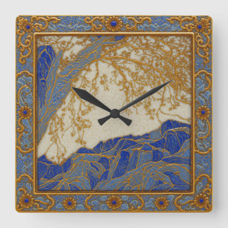 Relógio de Parede Dourado Prata Lapis Alpes France