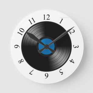 Relógio de Parede em forma de Disco LP