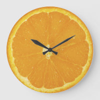 Relógio de Parede em Formato de Fatia de Laranja
