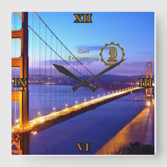 Relógio de Parede Engenharia Civil (Frente)