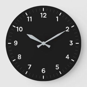 Relógio de Parede Escura Clássica Mínimo Simples