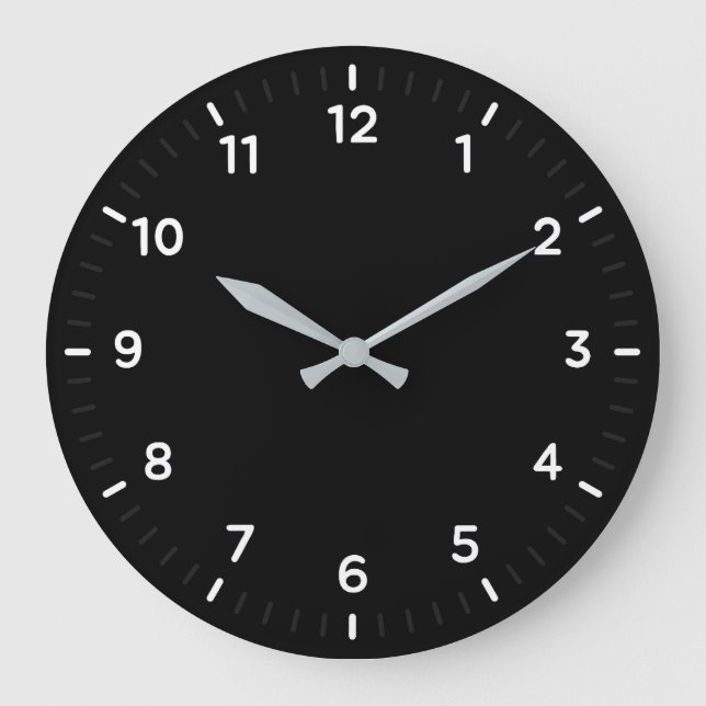 Relógio de Parede Escura Clássica Mínimo Simples (Frente)