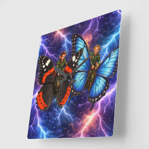 Relógio de parede Fantasia Quadrada