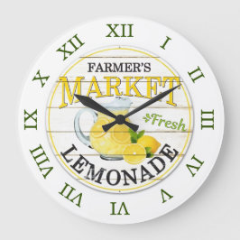 Relógio de parede Farmers Market Fresh Lemonade
