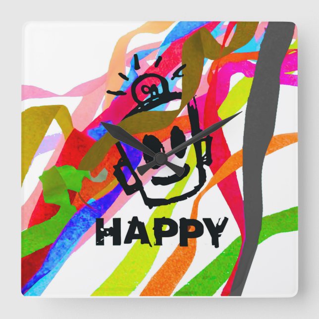 Relógio de Parede Fitas FELIZ (Frente)