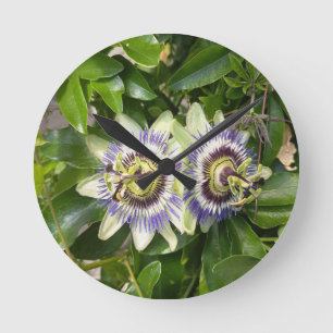 Relógio de Parede Flor de Maracujá Roxa