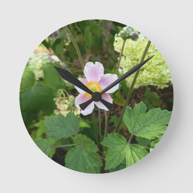 Relógio de Parede Flor Silvestre Rosa | Casa Flora (Frente)