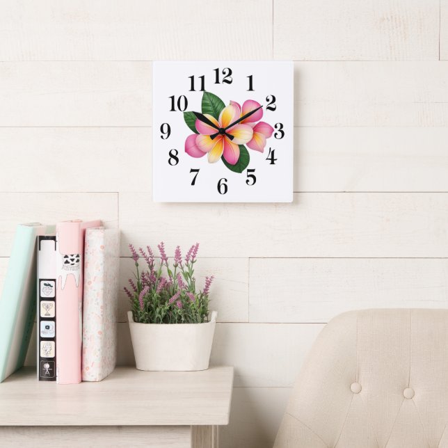 Relógio de Parede Flor Tropical (Sala de leitura)