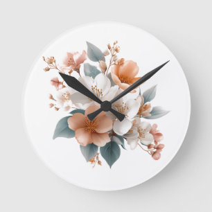 Relógio de Parede Floral Elegante 🌿🕒