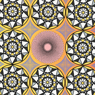 Relógio de Parede Floral Mandala Geométrico Sagrad