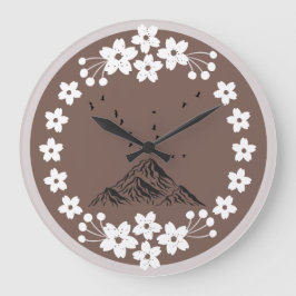 Relógio de Parede Floral Mountain | Casa Minimalis